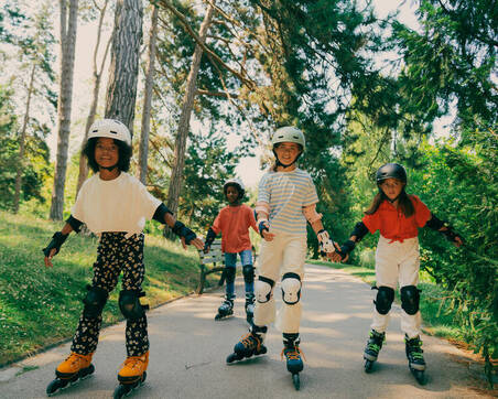 Set Pelindung Skateboard Skuter Skating 3x2 Anak Play - Hitam