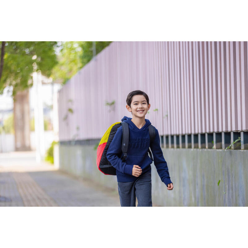 Sweatshirt com Capuz em Algodão de Ginástica Criança Azul Marinho