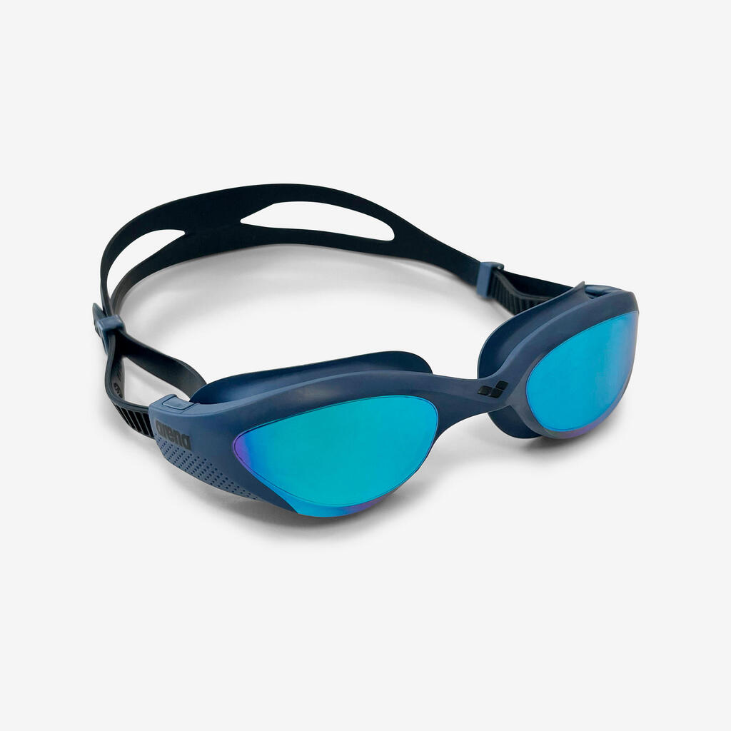 Plaukimo akiniai su veidrodiniais stiklais „Arena The One“, mėlyni