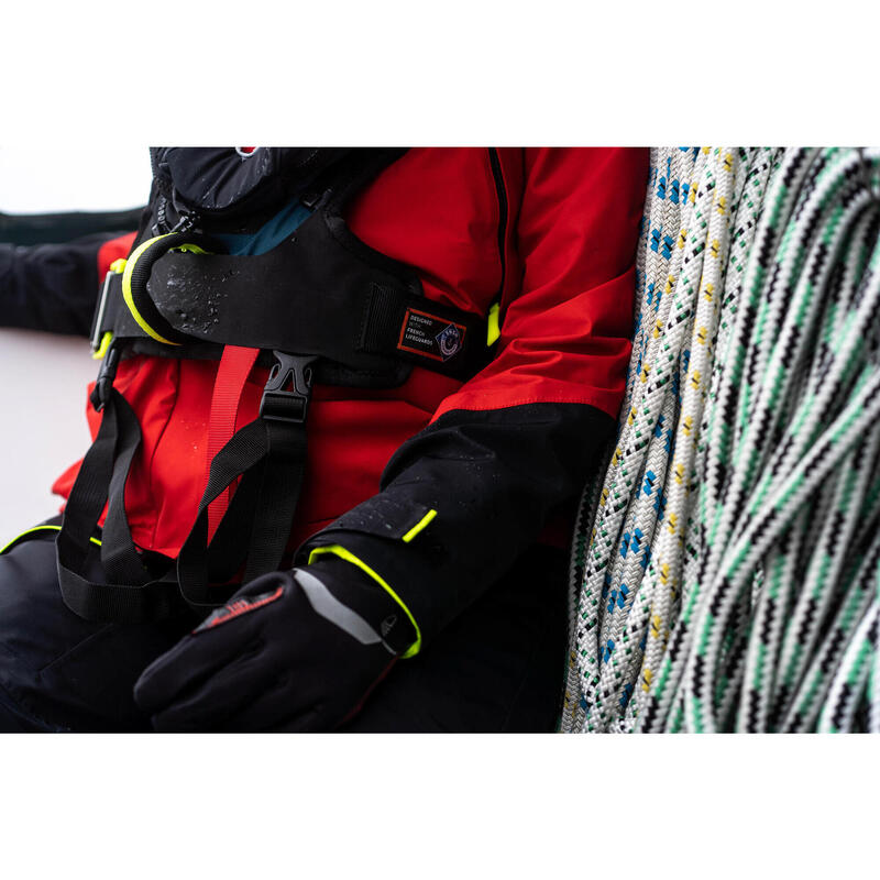 Colete salva-vidas automático LJ 180 OFFSHORE + Arnês Preto / Petróleo