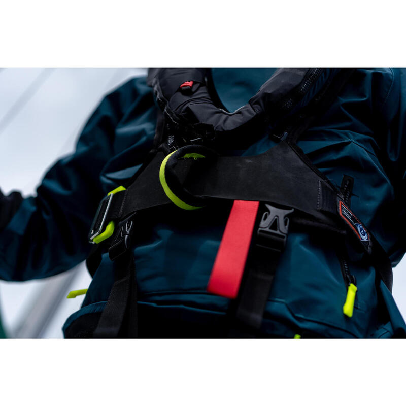 Colete salva-vidas automático LJ 180 OFFSHORE + Arnês Preto / Petróleo