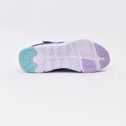 Kids' lightweight and breathable rip-tab trainers, purple