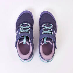 Kids' lightweight and breathable rip-tab trainers, purple