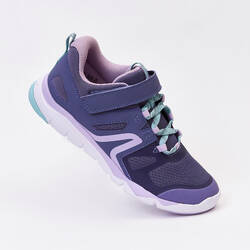 Kids' lightweight and breathable rip-tab trainers, purple