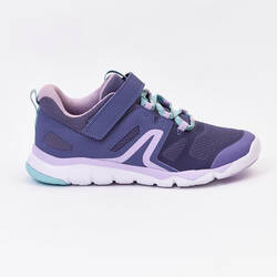 Kids' lightweight and breathable rip-tab trainers, purple