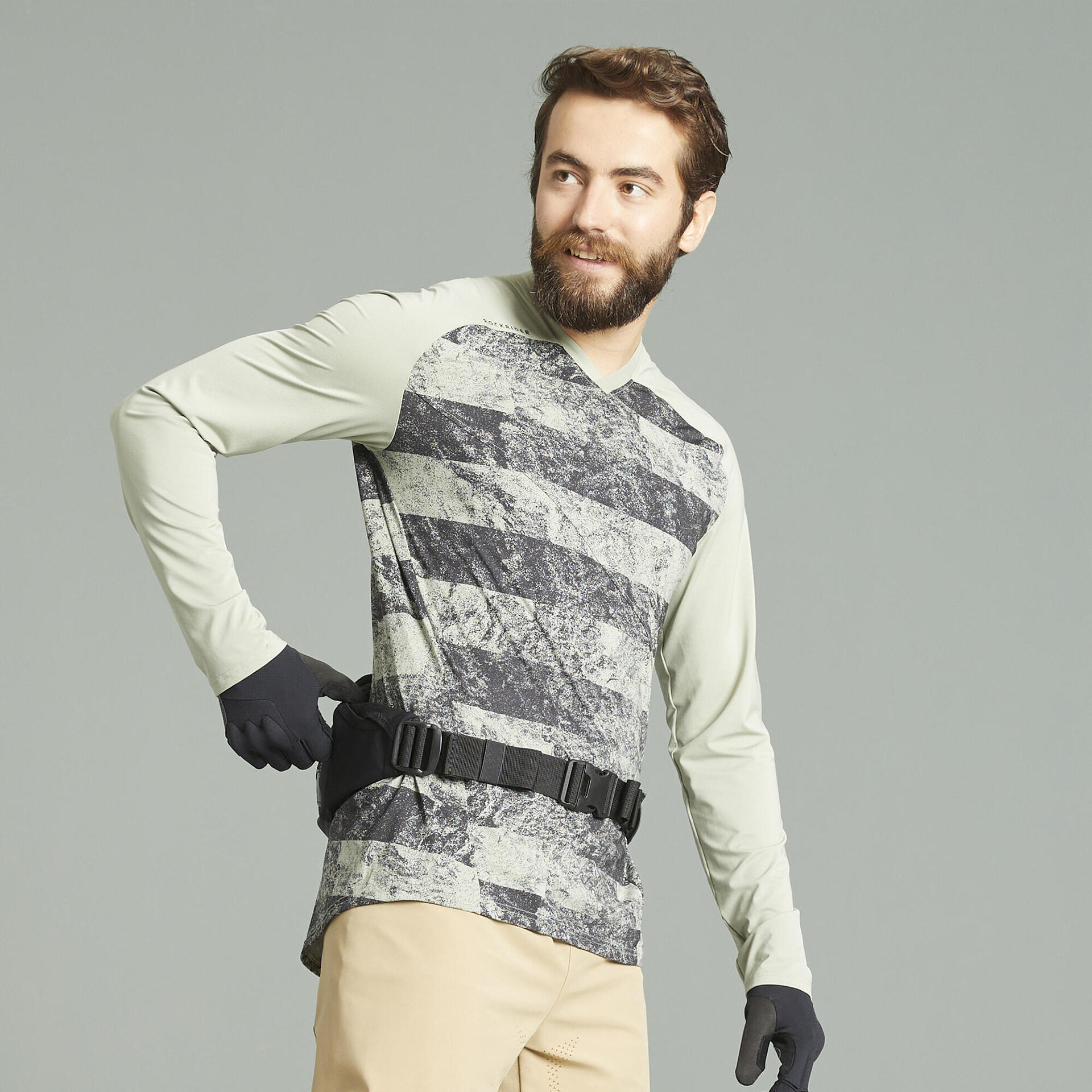 All-Mountain Long-Sleeved Mountain Bike Jersey Feel Green/Sage