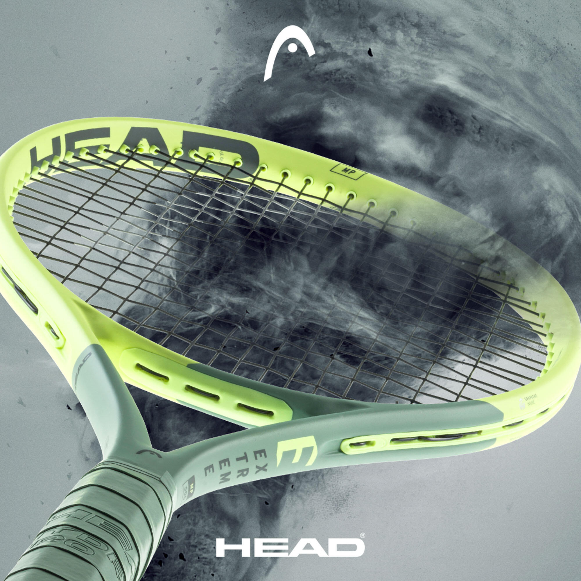 Raqueta de tennis adult - Head Auxetic Extreme Team Groc 275 g 12/12