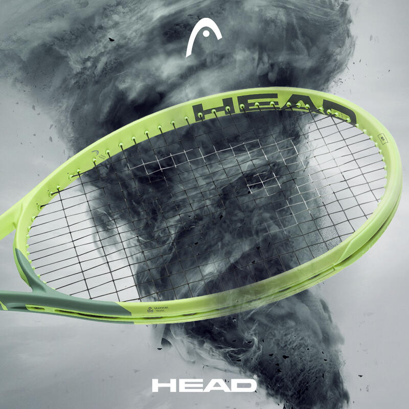 Raquette de tennis adulte - HEAD Auxetic Extreme MP Gris Jaune 300g