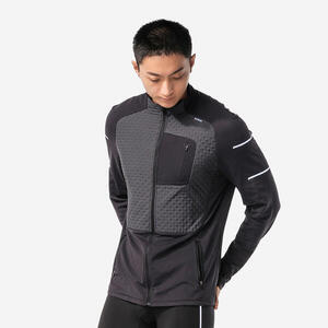Chaqueta Running térmica Kiprun Warm Hombre - Azul y Negro