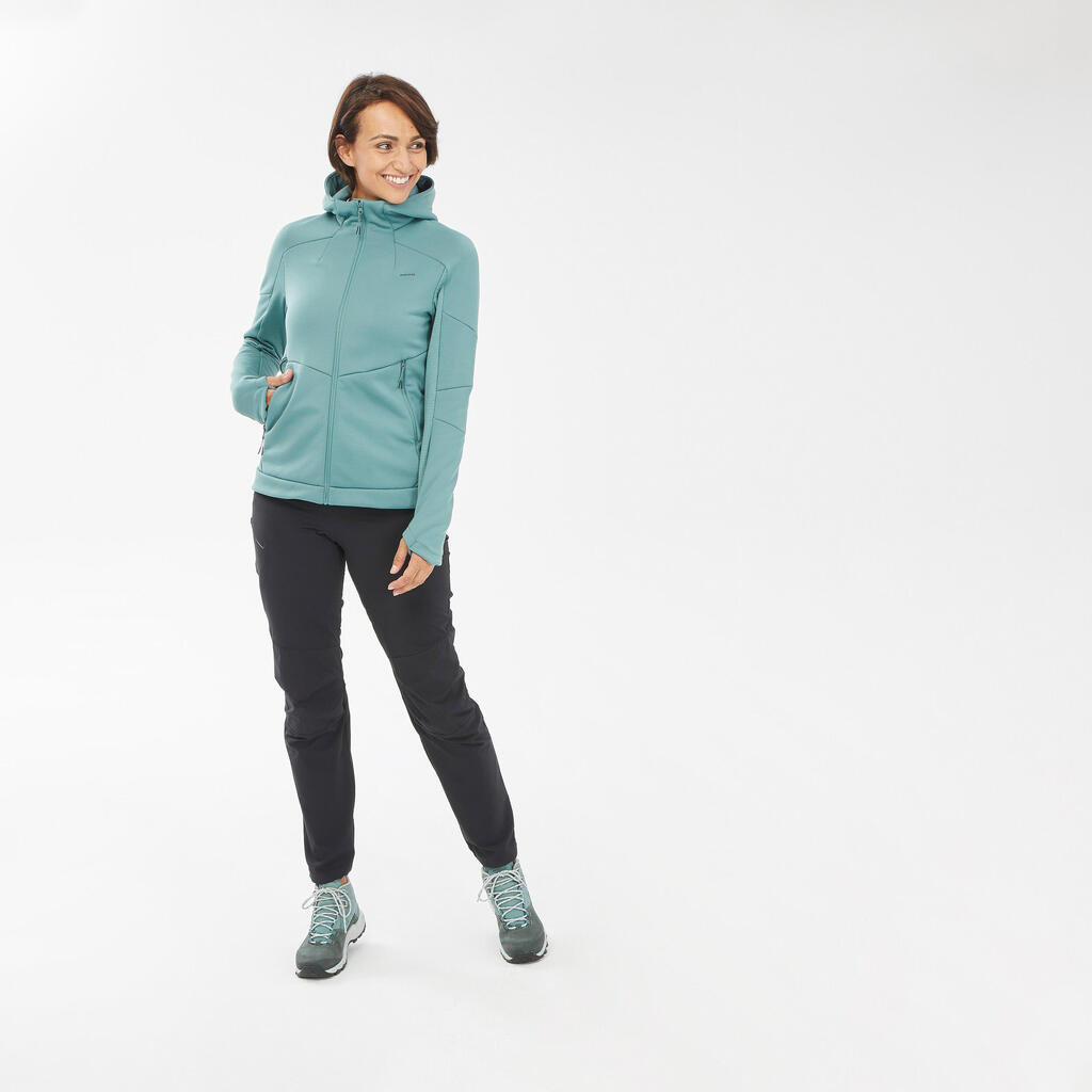 Women’s Hiking Fleece Jacket - MH520 Hood