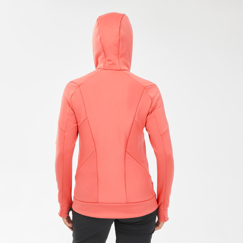 Veste polaire de randonnée - mh500 hood - femme