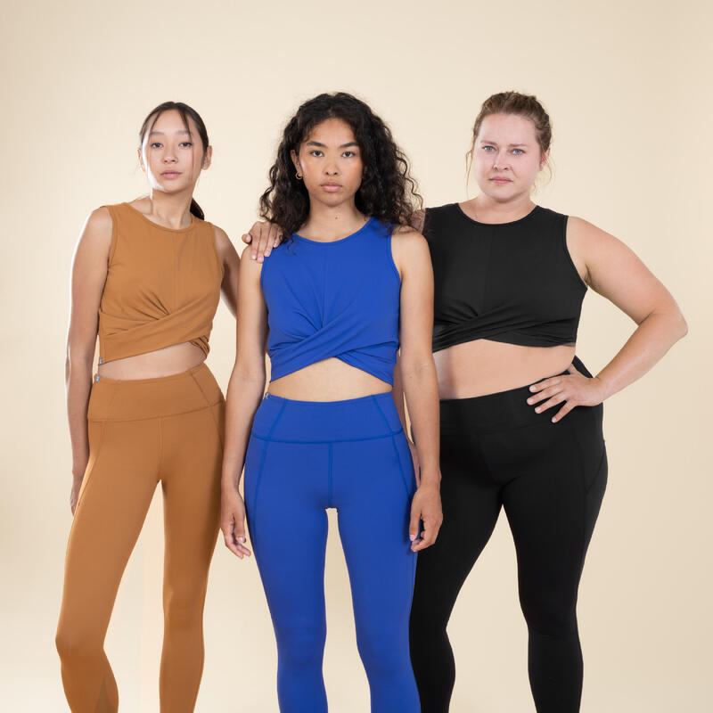 Crop top premium yoga indigo