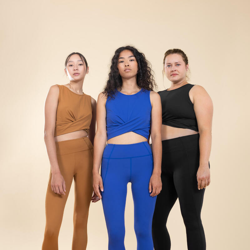 Crop top premium yoga indigo