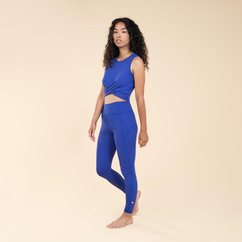 Crop top premium yoga indigo