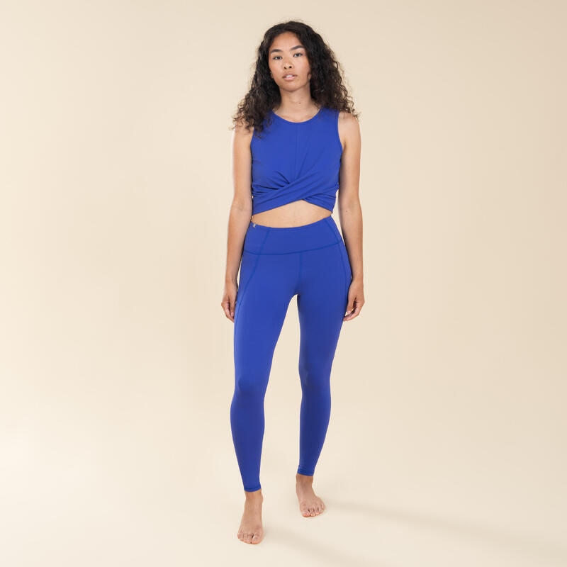 Crop top premium yoga indigo