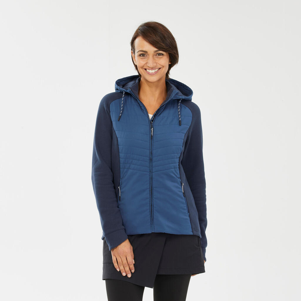 Women’s Hiking Hooded Sweatshirt - NH500 Hybrid