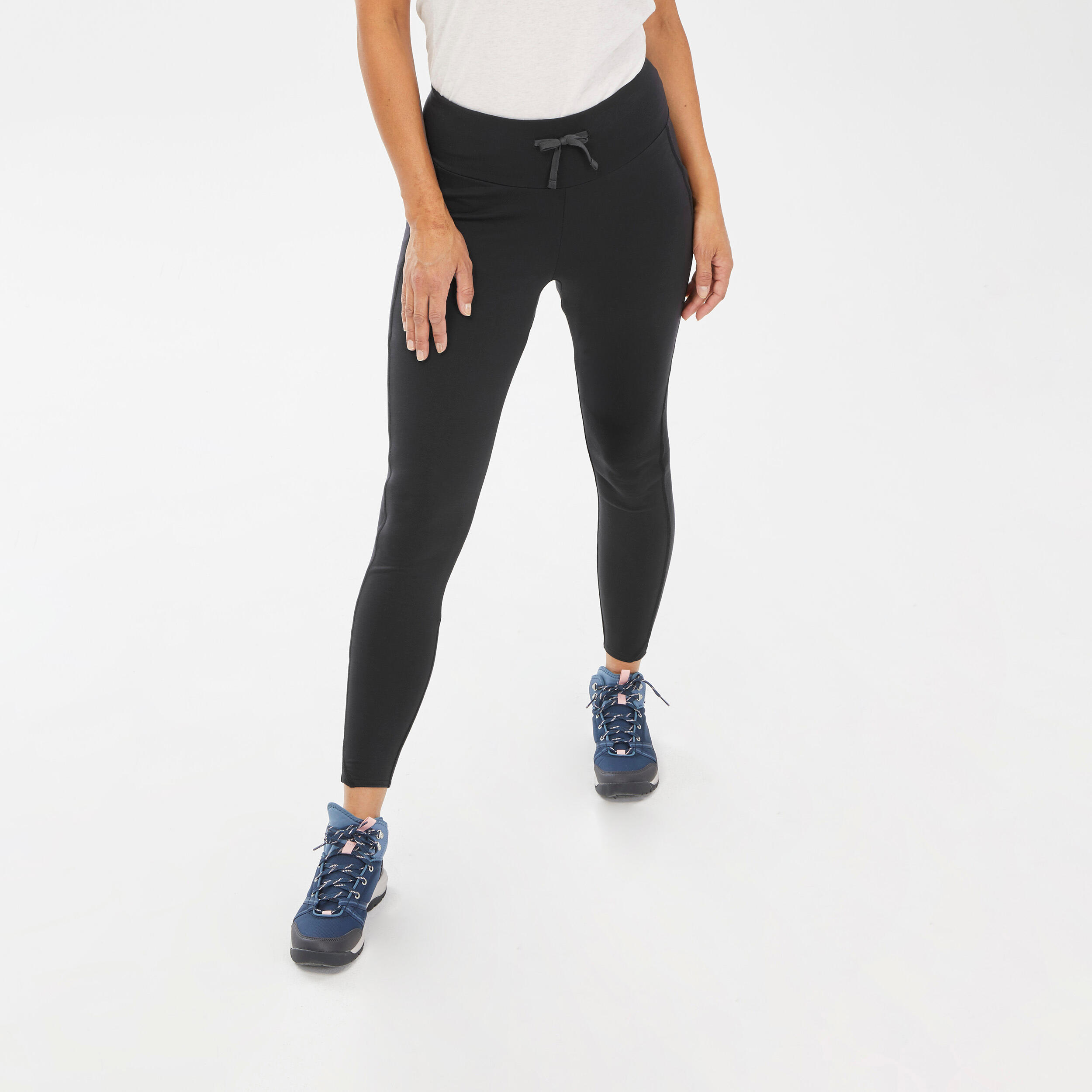 Women's Trackpant For Gym Cotton Rich 500 - Black