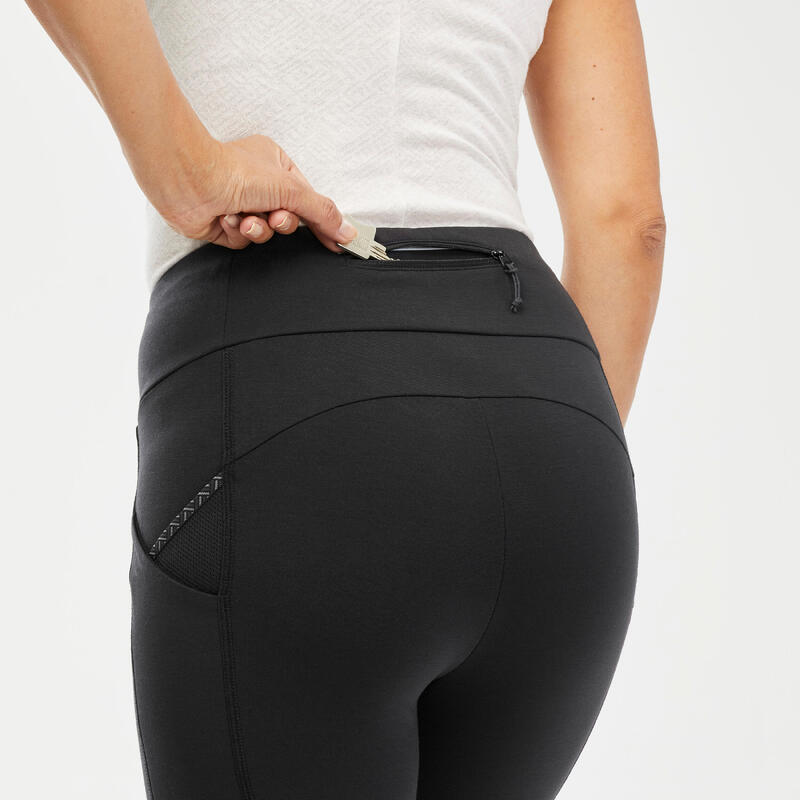 Legging de randonnée femme, NH100 noir