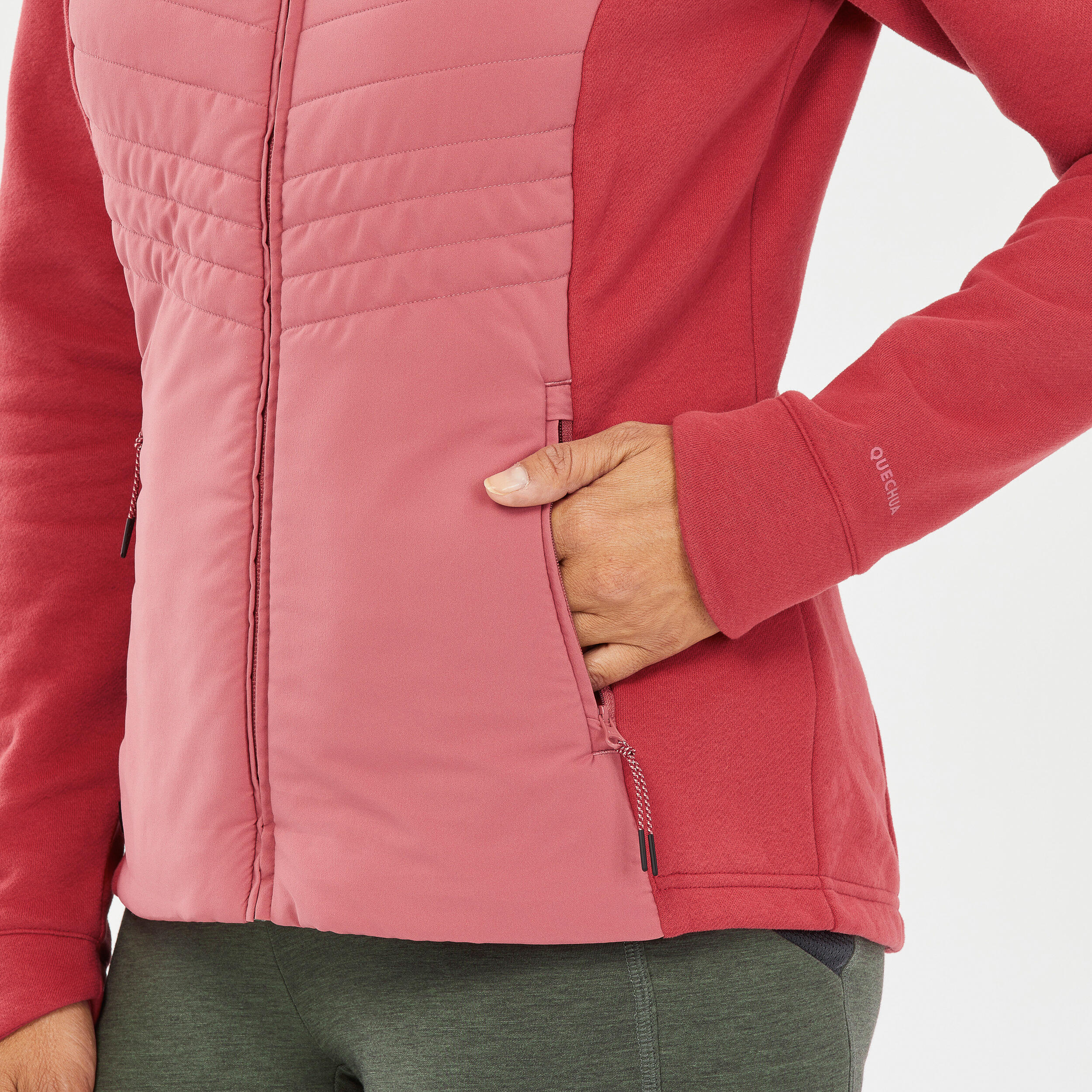 Women’s Hiking Hooded Sweatshirt - NH500 Hybrid 7/8