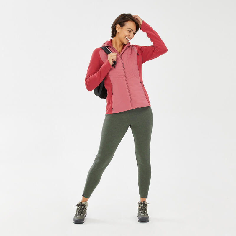 Leggings trekking donna NH100 verde oliva