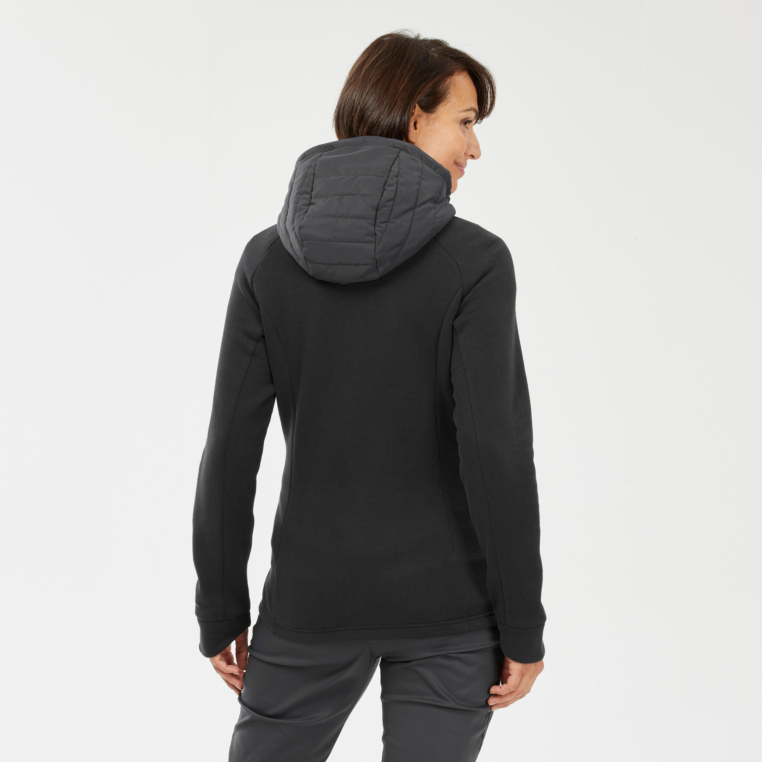 Women’s Hiking Hooded Sweatshirt - NH500 Hybrid 3/7