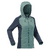 Sweat à capuche de randonnée femme, NH500 Hybrid bleu