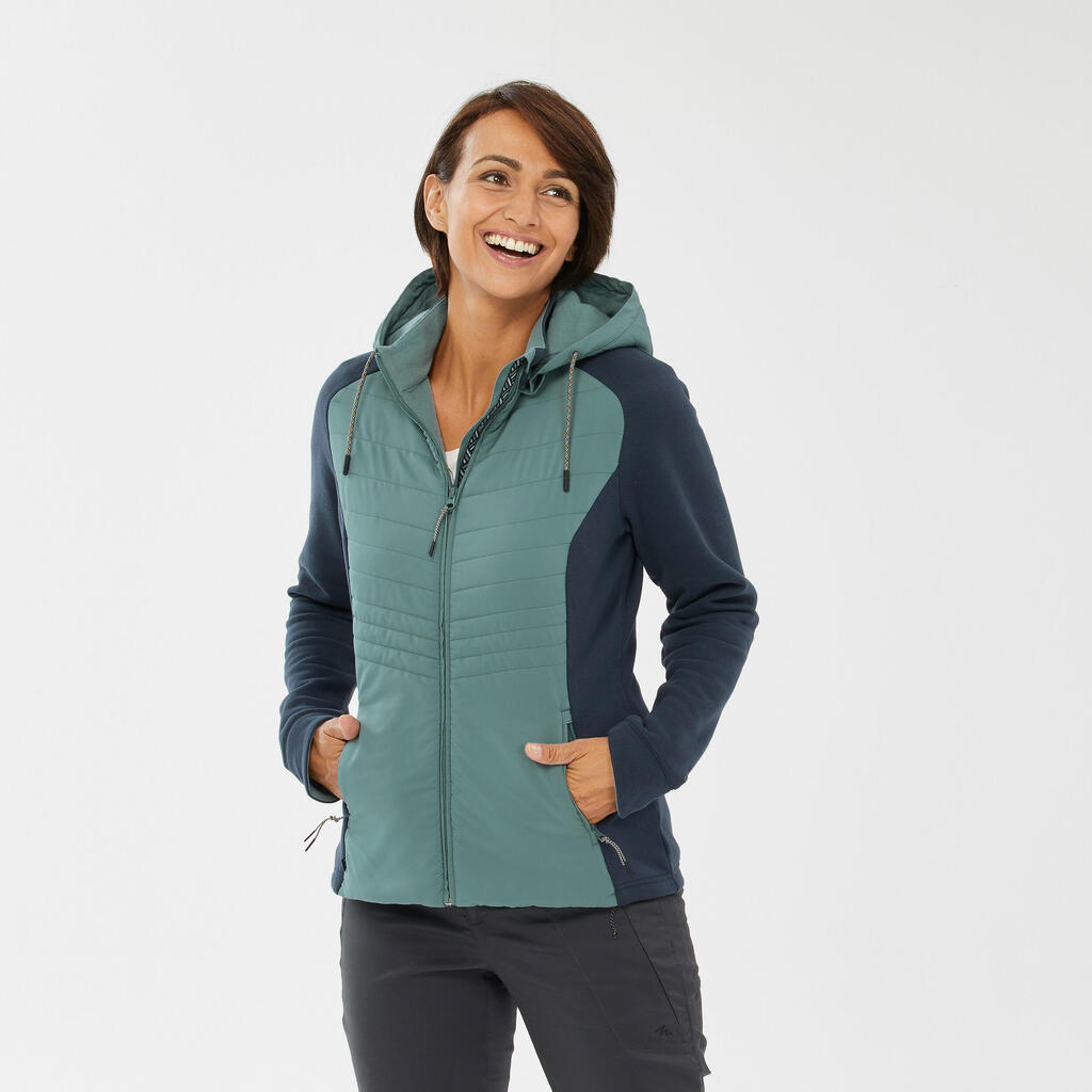 Women’s Hiking Hooded Sweatshirt - NH500 Hybrid