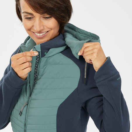 Women’s Hiking Hooded Sweatshirt - NH500 Hybrid