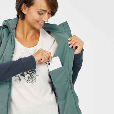 Women’s Hiking Hooded Sweatshirt - NH500 Hybrid