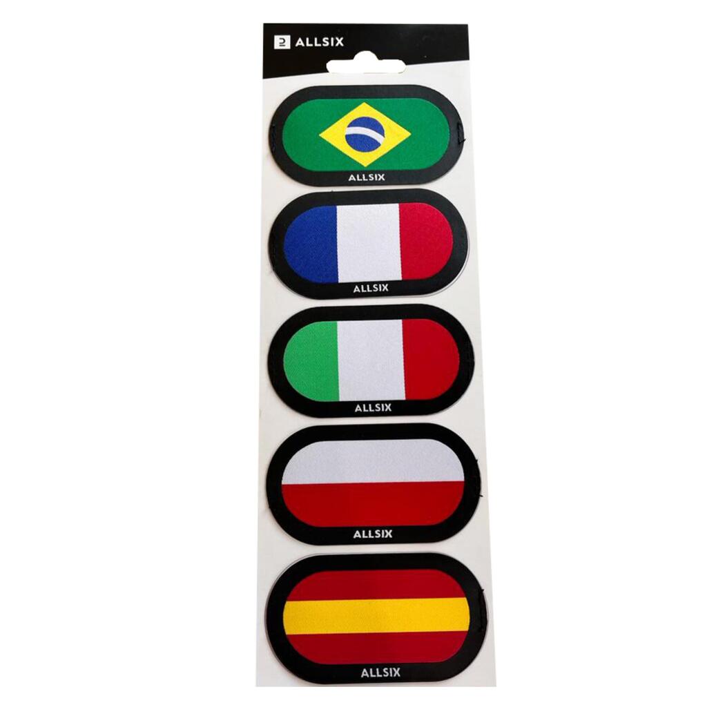 Volleyball Knee Pad Sticker Patch Kit Five-Pack - Flags