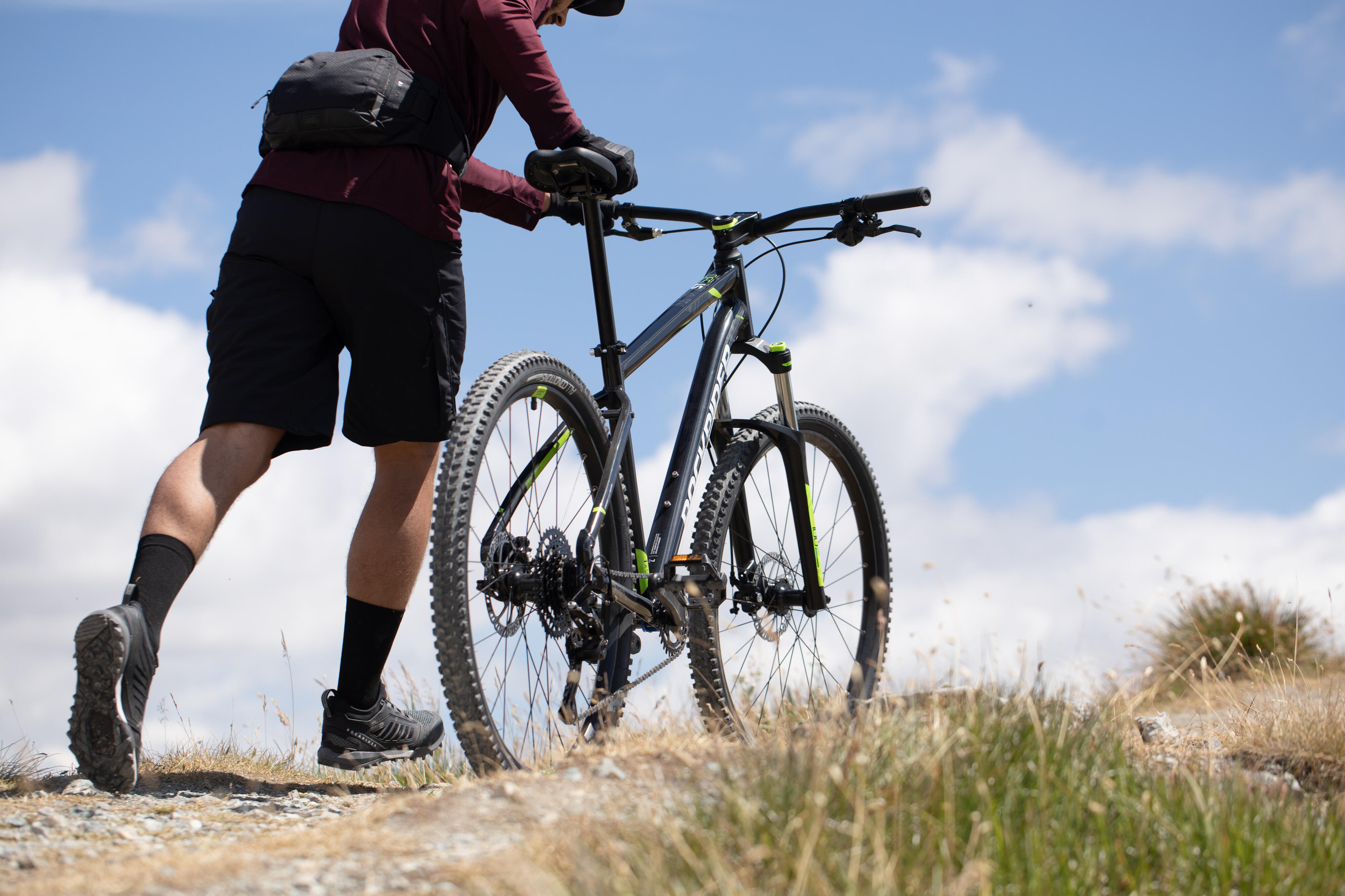 Short de vélo de montagne homme - EXPL 500 noir - ROCKRIDER