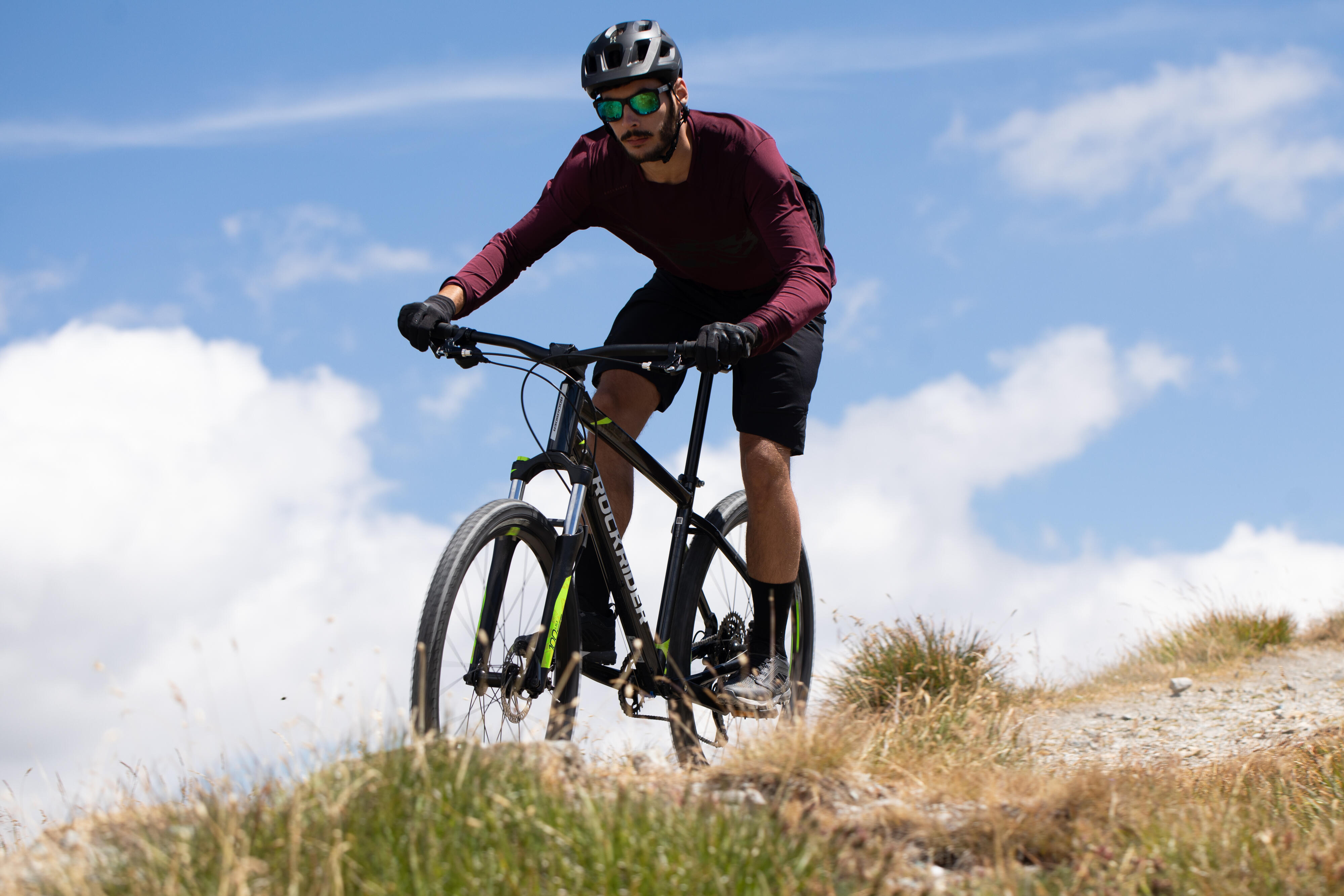 Short de vélo de montagne homme - EXPL 500 noir - ROCKRIDER