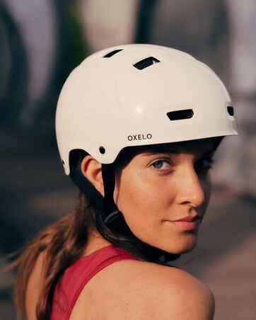 Inline Skating Skateboarding Scootering Helmet MF500 - White