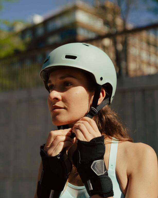 Inline Skating Skateboarding Scootering Helmet MF500 - Light Khaki
