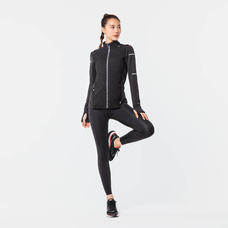 Women's Running& Trail Running Leggings KIPRUN Run 900 Light-black