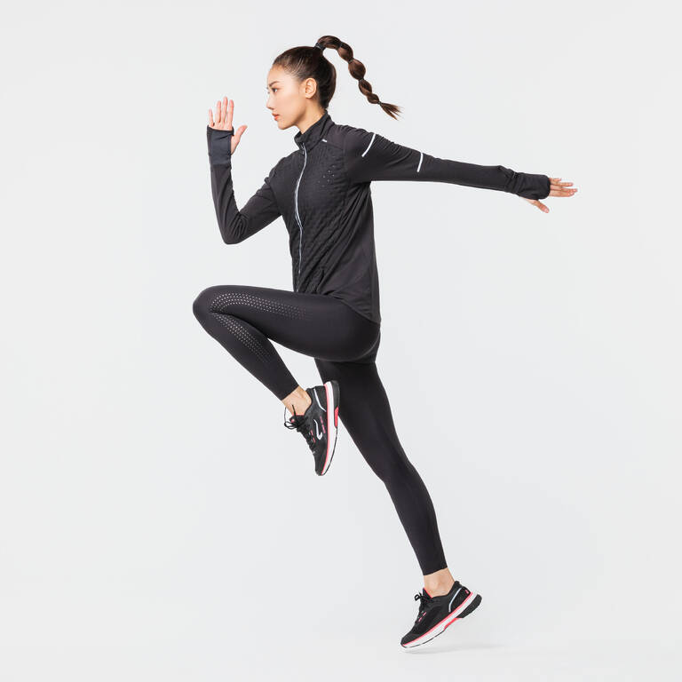 Women's Running& Trail Running Leggings KIPRUN Run 900 Light-black