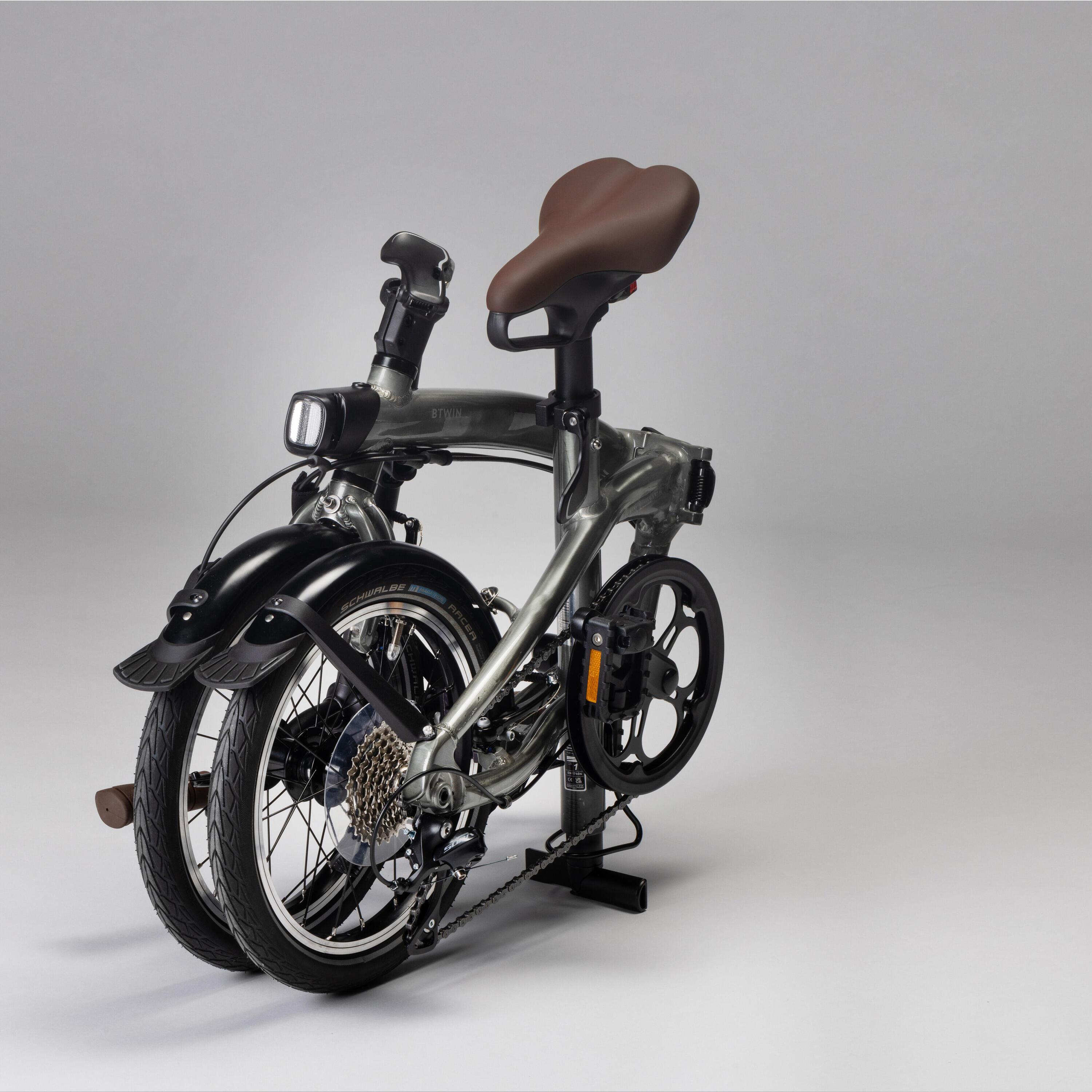 16-inch ultra-compact 1-second lightweight folding bike, grey 17/30