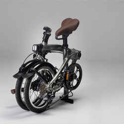 16-inch ultra-compact 1-second lightweight folding bike, grey