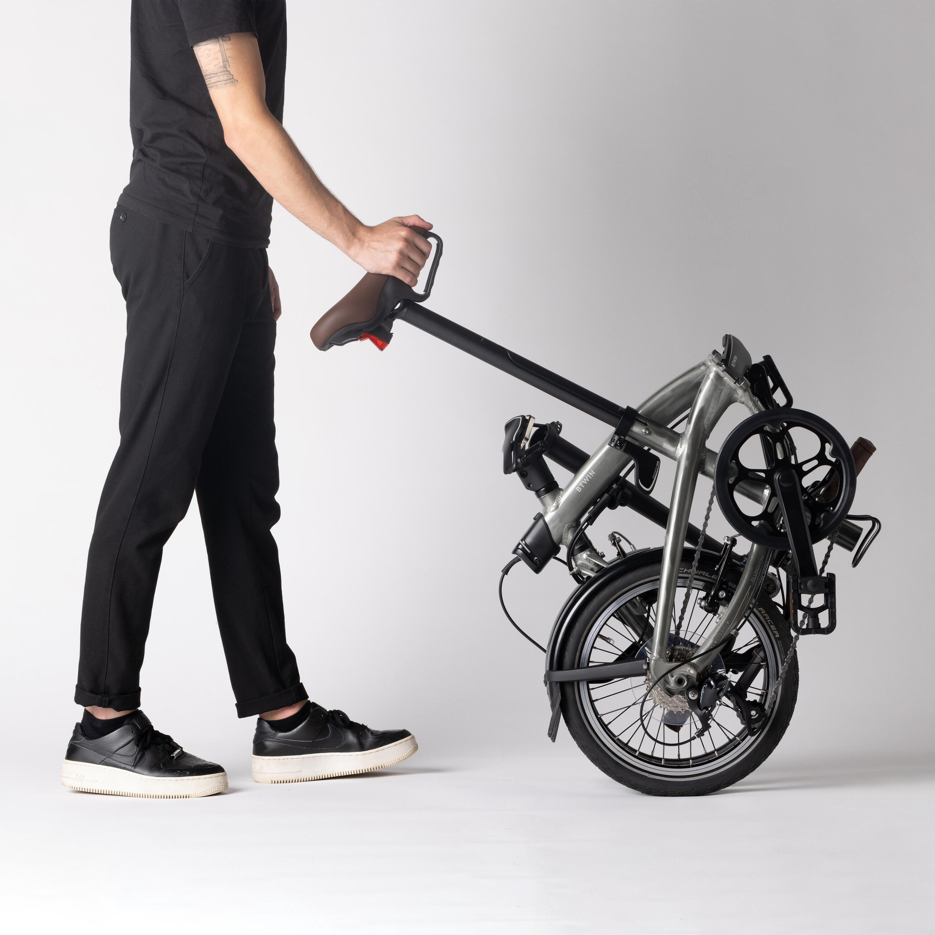 16-inch ultra-compact 1-second lightweight folding bike, grey 20/30