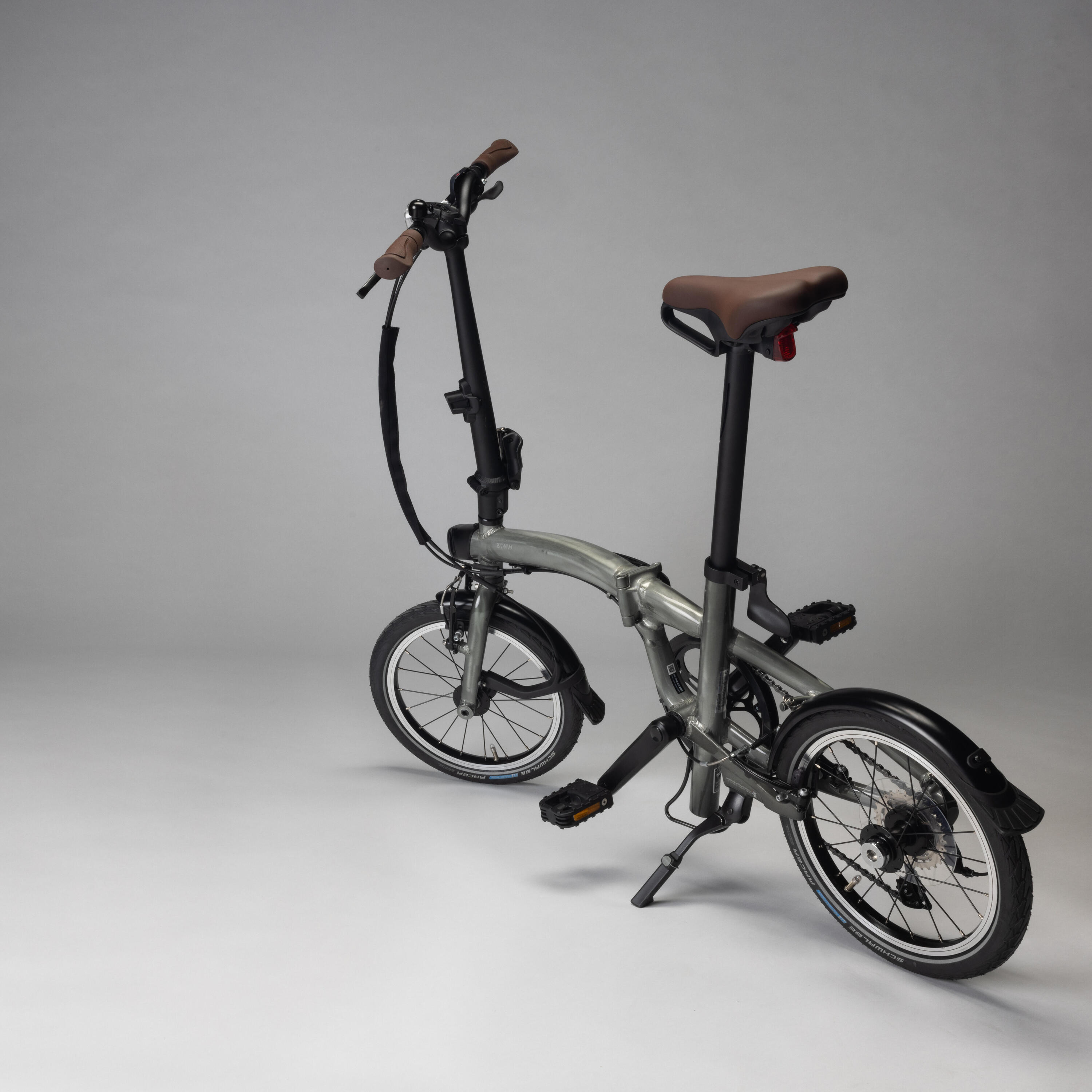 16-inch ultra-compact 1-second lightweight folding bike, grey 28/30