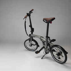 16-inch ultra-compact 1-second lightweight folding bike, grey