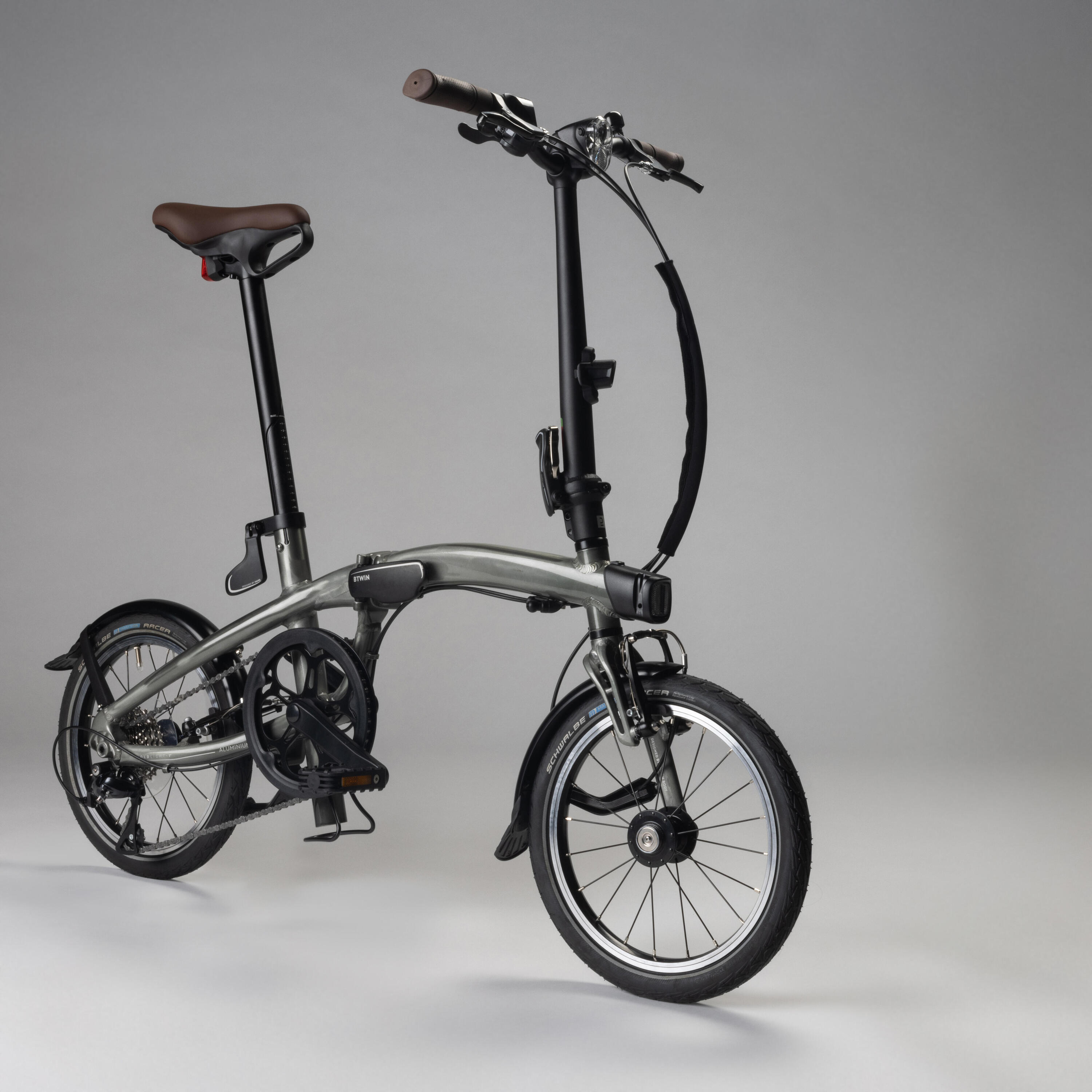 16-inch ultra-compact 1-second lightweight folding bike, grey 27/30