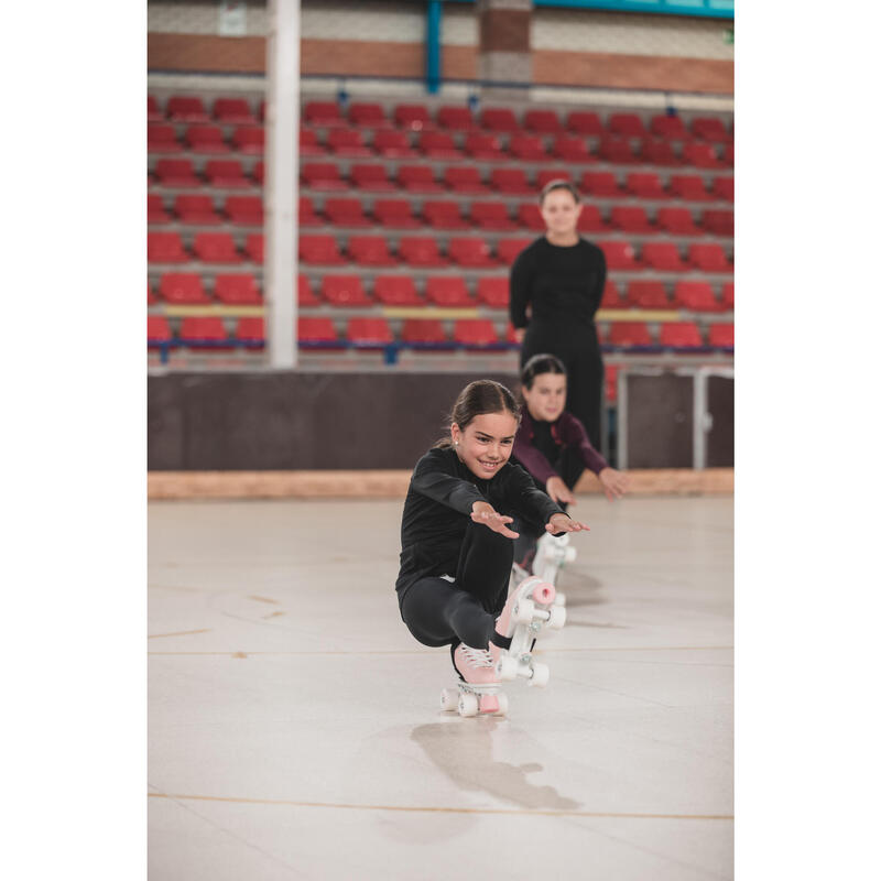 Patines 4 Ruedas Artísticos Niños y Mujer Oxelo Quad 100 Rosa