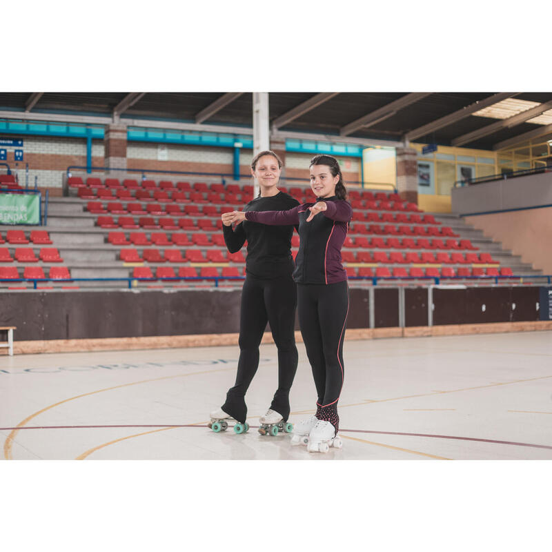 Patin à roulettes artistique enfant adulte QUAD 100 blanc