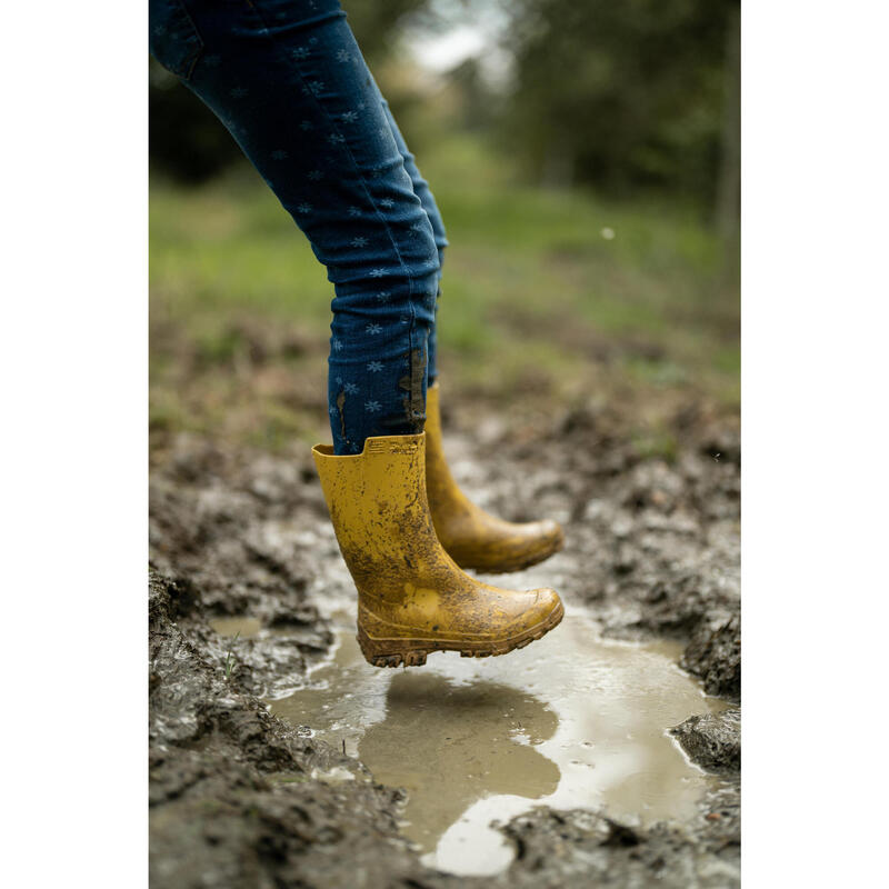 BOTTES DE PLUIE ENFANT 100 JAUNE