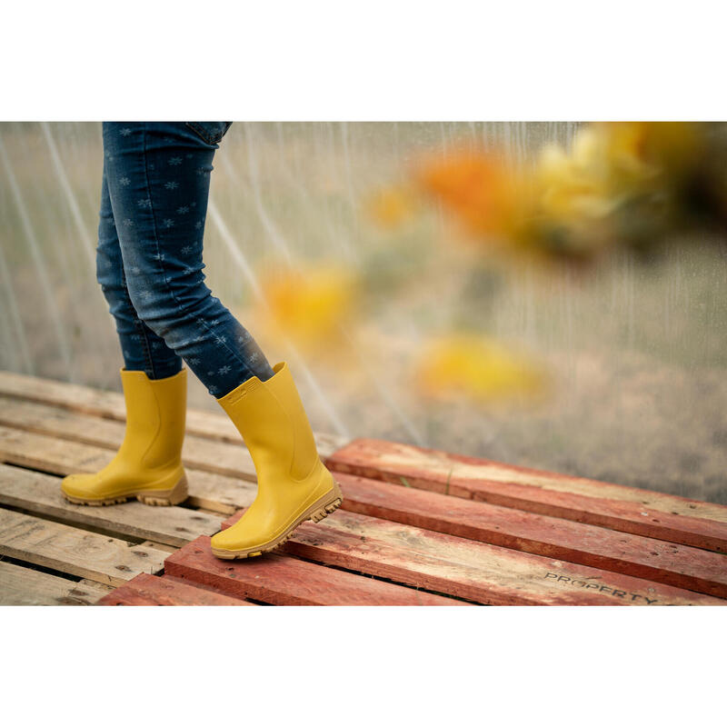 BOTTES DE PLUIE ENFANT 100 JAUNE