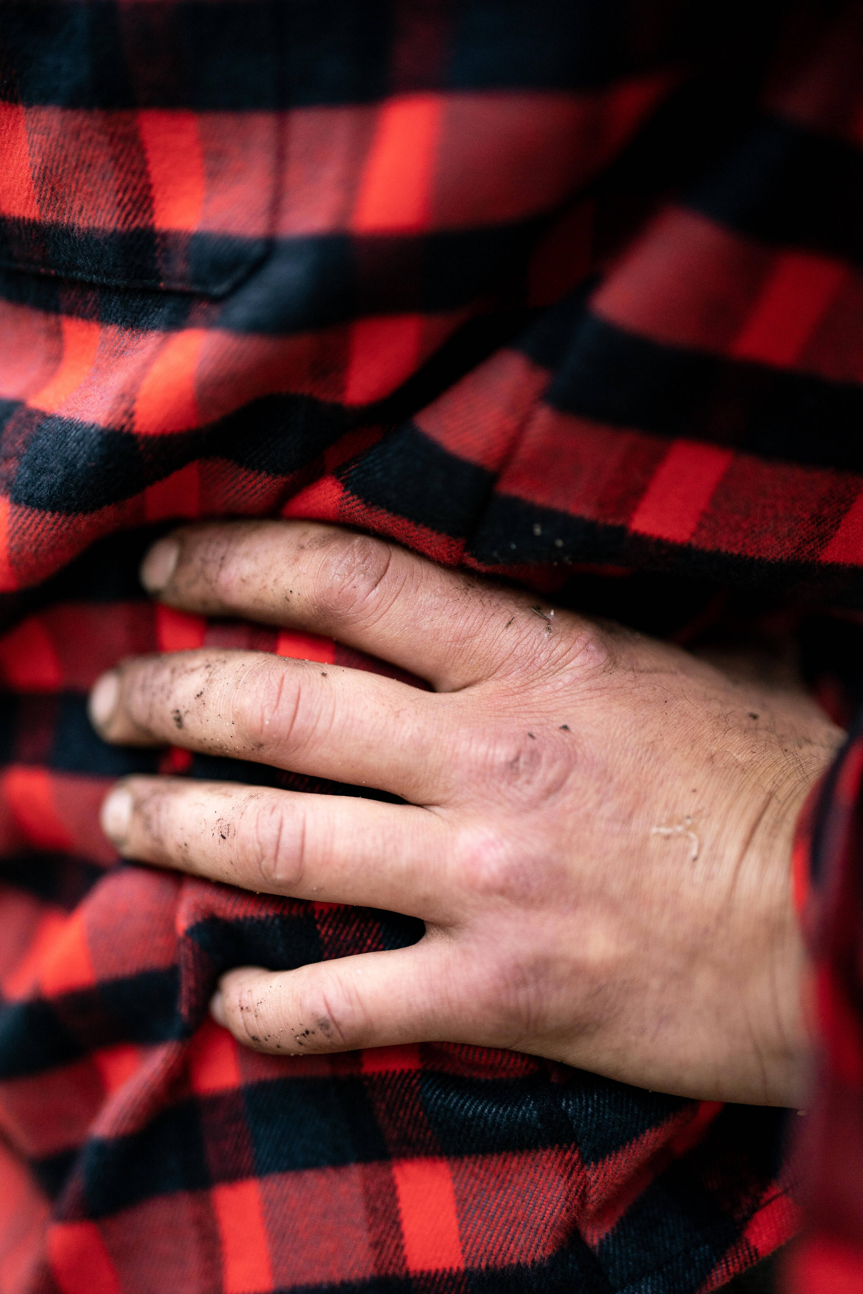 Men's Full Sleeve Warm Shirt 100 - Red Check -  4