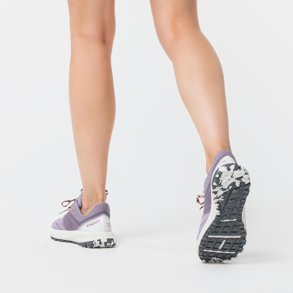 CHAUSSURES TRAIL RUNNING POUR FEMME TR2 gris carbone bouton de rose