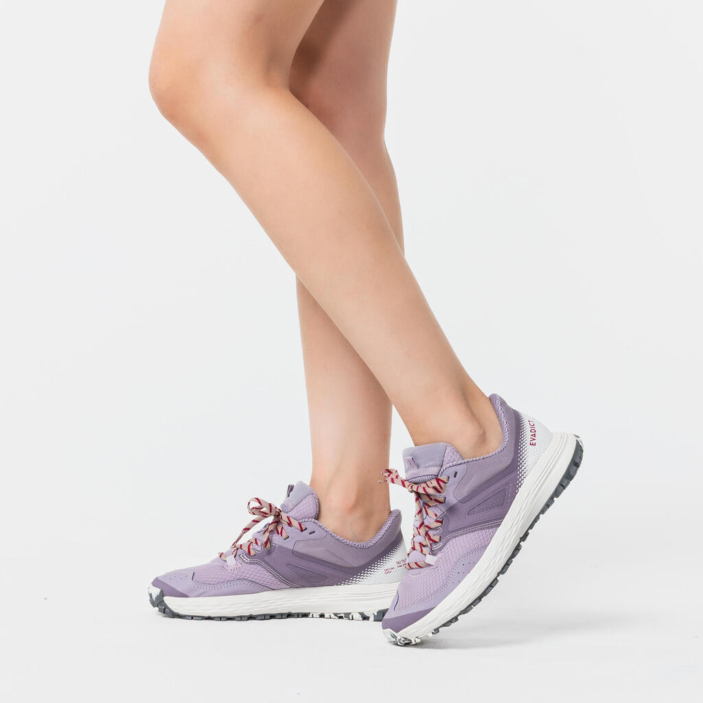 CHAUSSURES TRAIL RUNNING POUR FEMME TR2 gris carbone bouton de rose