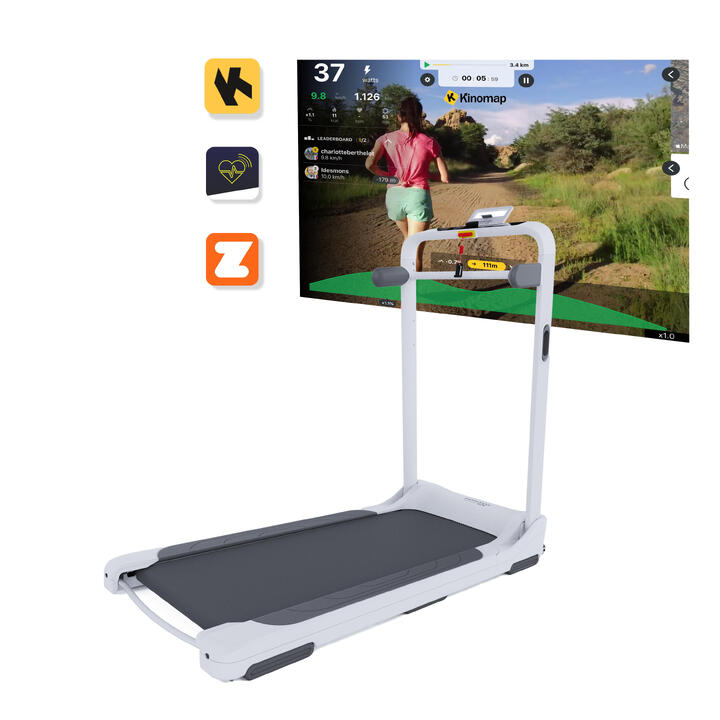 Tapis de course INITIAL RUN Compact et Connecté, 12km/h, 45x120cm,